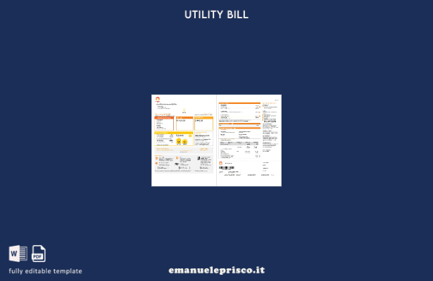 stile verificato Modello in formato word della bolletta dell'energia elettrica d